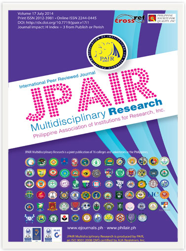 					View Vol. 17 No. 1 (2014): July
				